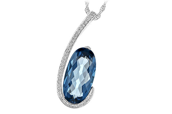 C244-37451: NECK 4.48 LONDON BLUE TOPAZ 4.60 TGW