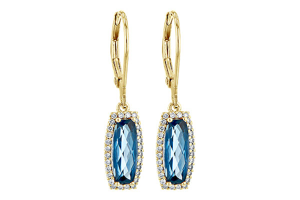 C245-32851: EARR 2.10 LONDON BLUE TOPAZ 2.28 TGW