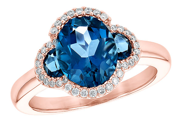 C245-32878: LDS RG 3.04 TW LONDON BLUE TOPAZ 3.20 TGW