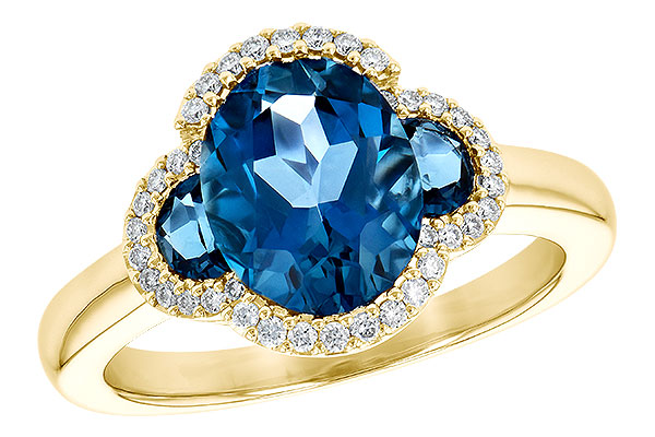 C245-32878: LDS RG 3.04 TW LONDON BLUE TOPAZ 3.20 TGW