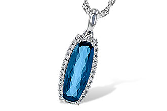 C245-34642: NECK 1.58 LONDON BLUE TOPAZ 1.70 TGW