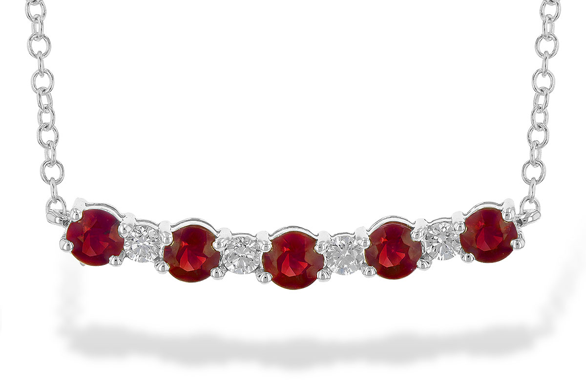 C245-35551: NECK .58 TW RUBY .70 TGW