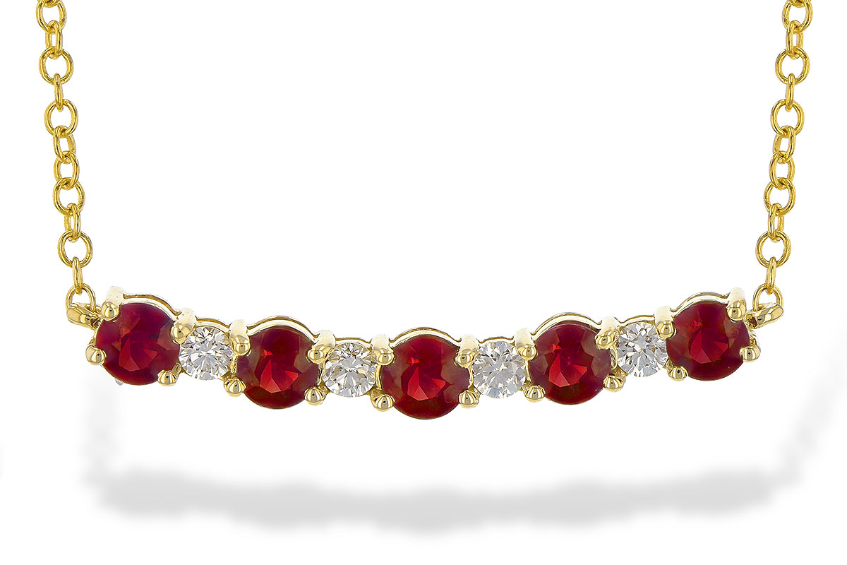 C245-35551: NECK .58 TW RUBY .70 TGW