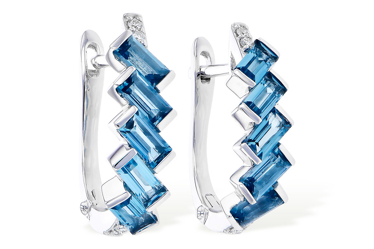 C328-07424: EARR 1.45 LONDON BLUE TOPAZ 1.50 TGW