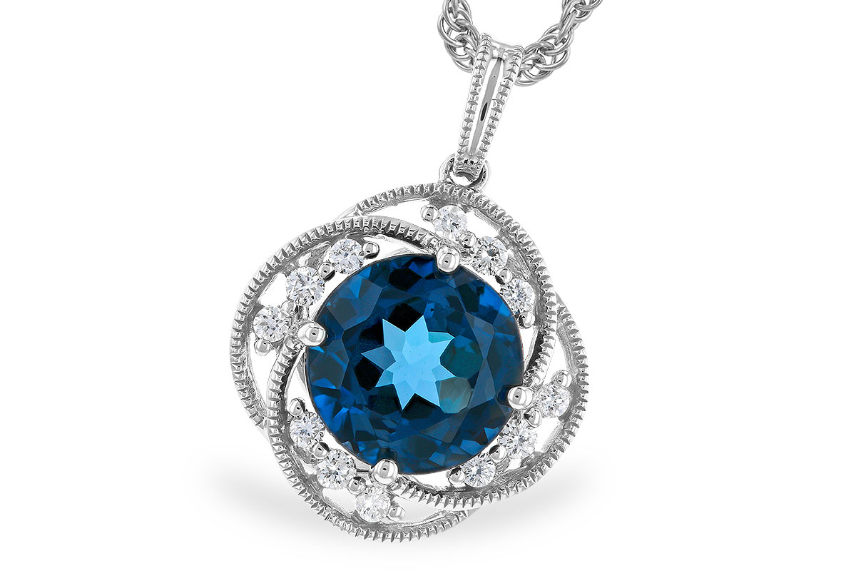 C328-93797: NECK 2.90 LONDON BLUE TOPAZ 3.05 TGW (9MM LBT)