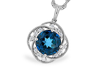C328-93797: NECK 2.90 LONDON BLUE TOPAZ 3.05 TGW (9MM LBT)