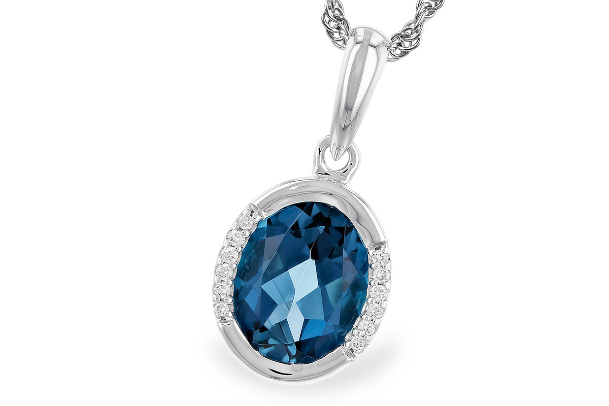 C328-94706: NECK 1.90 TW LONDON BLUE TOPAZ 1.93 TGW (9x7 LBT)