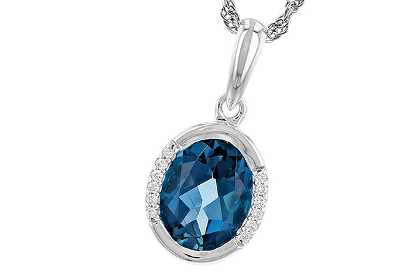 C328-94706: NECK 1.90 TW LONDON BLUE TOPAZ 1.93 TGW (9x7 LBT)