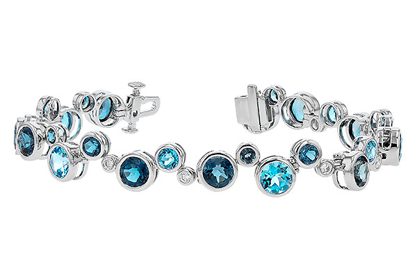 C328-95560: BRACELET 15.65 TW BLUE TOPAZ 15.95 TGW