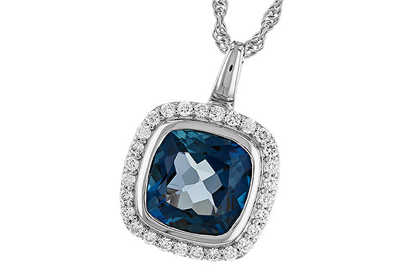 C328-97397: NECK 3.85 LONDON BLUE TOPAZ 4.15 TGW (9MM LBT)