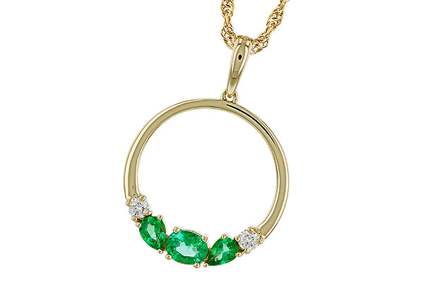 C329-85624: NECKLACE .52 EMERALD .62 TGW