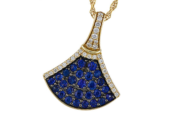 C329-85633: NECKLACE .71 TW SAPPHIRE .85 TGW