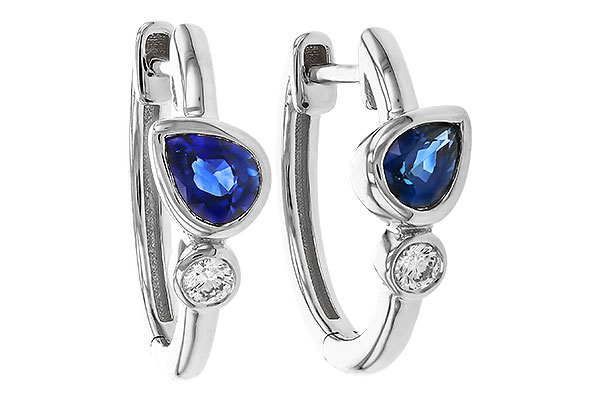 C329-86542: EARRINGS .51 SAPPHIRE .57 TGW