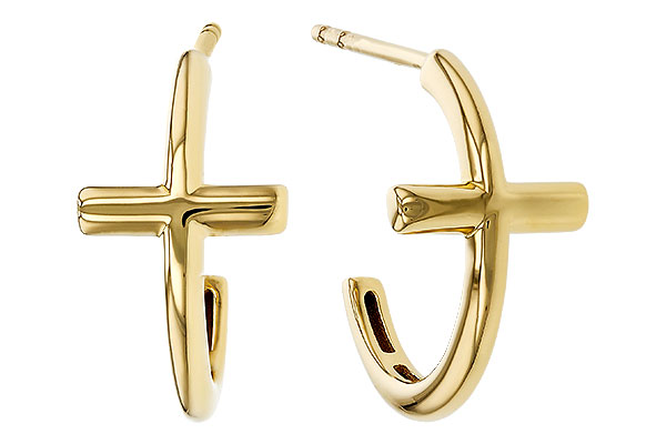 C329-89197: GOLD EARRINGS (14MM)