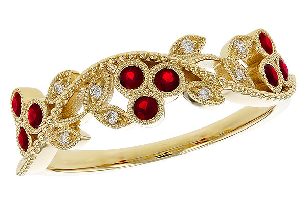 C329-90097: LDS DIA RG .22 RUBY TW .28 TGW