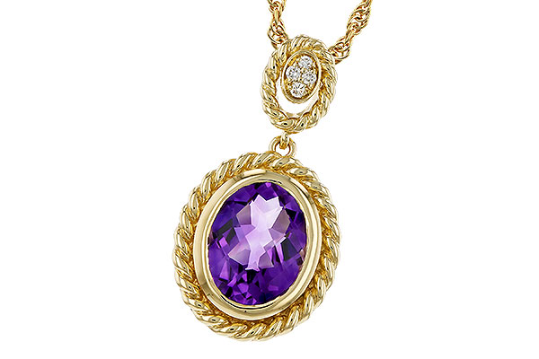 C329-90124: NECKLACE 1.38 AMETHYST 1.40 TGW (9x7MM AMY)
