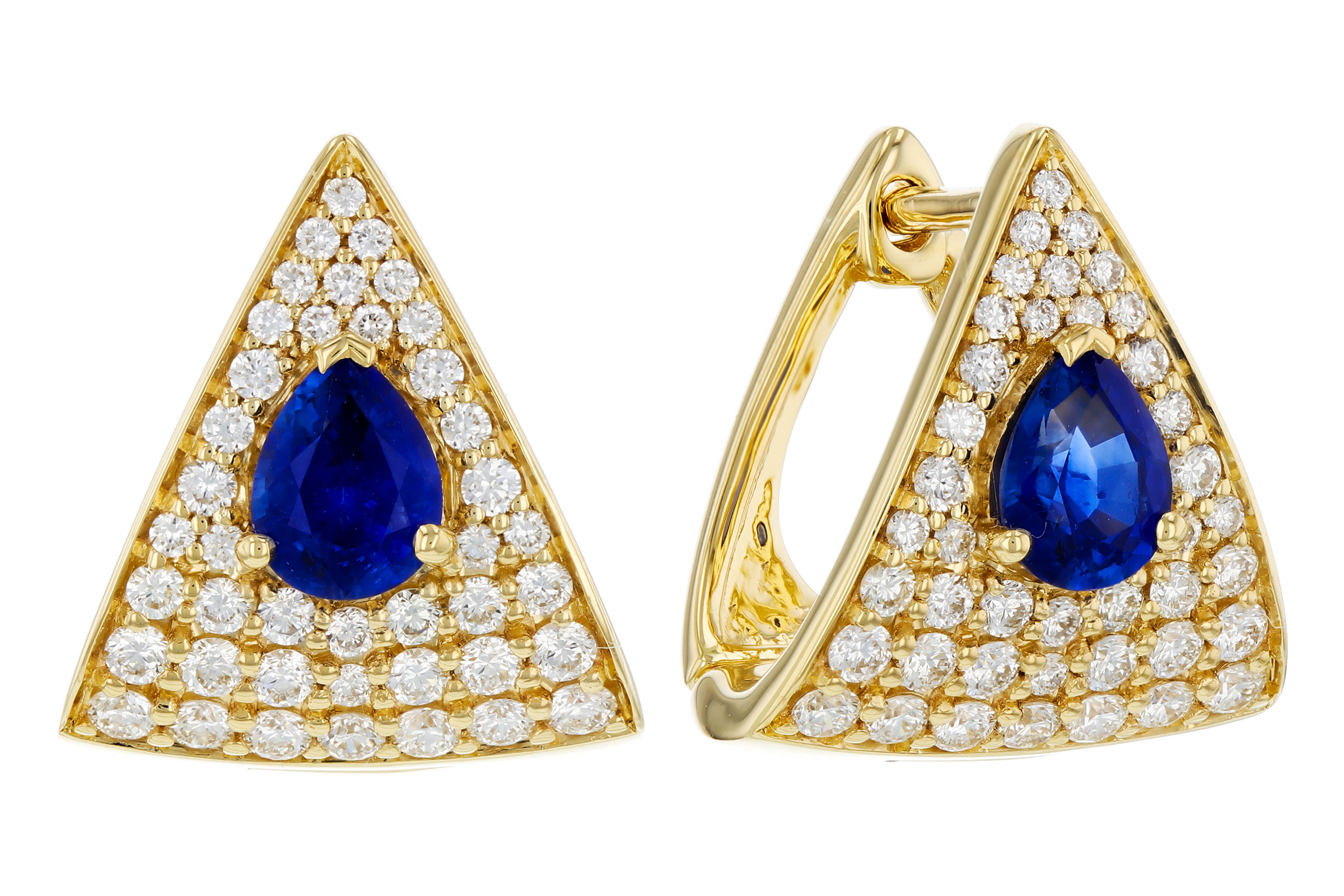 C330-74706: EARRINGS .65 TW SAPPHIRE 1.20 TGW (5x4MM SA)