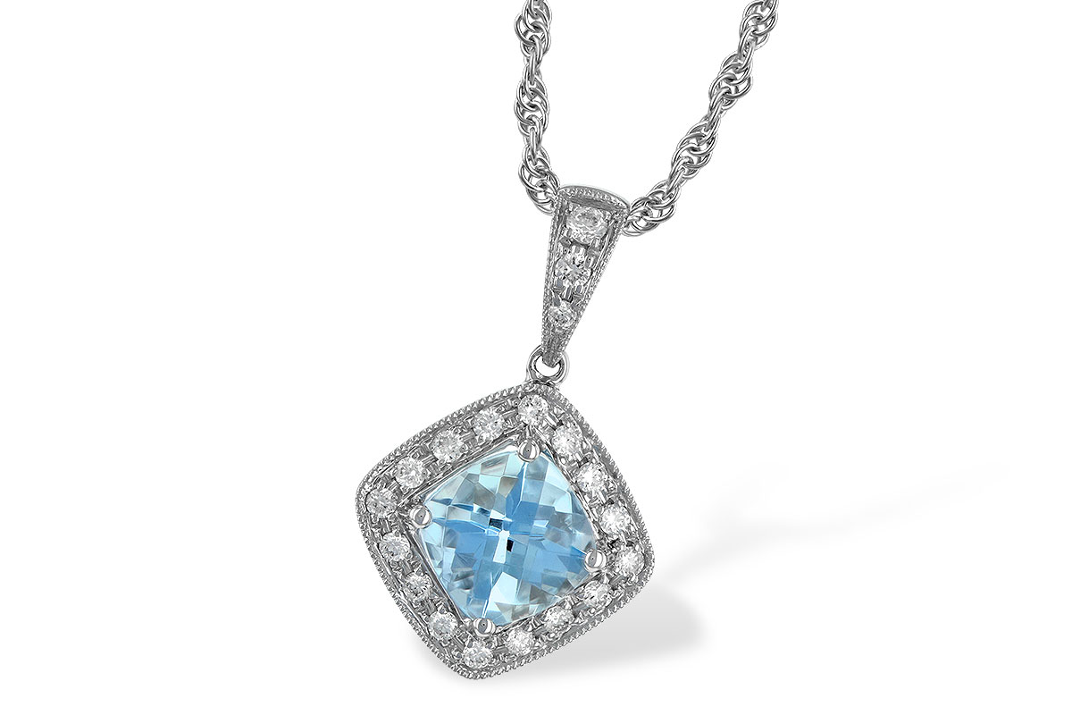 D061-63760: NECKLACE .80 AQUA .93 TGW