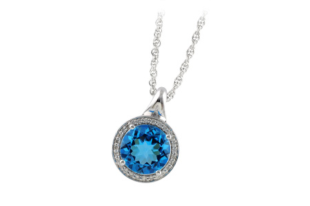 D242-57451: NECK 3.87 BLUE TOPAZ 4.01 TGW