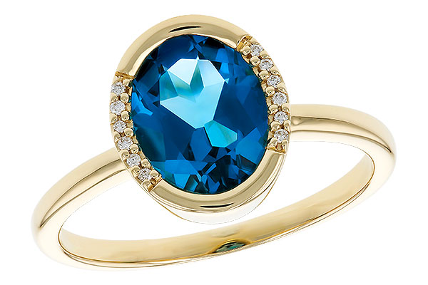 D328-94706: LDS RG 1.90 TW LONDON BLUE TOPAZ 1.93 TGW(9x7 LBT)