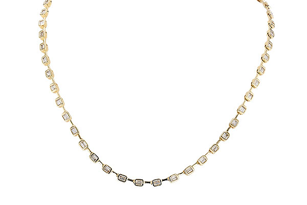 D328-95587: NECKLACE 2.05 TW BAGUETTES (17 INCHES)