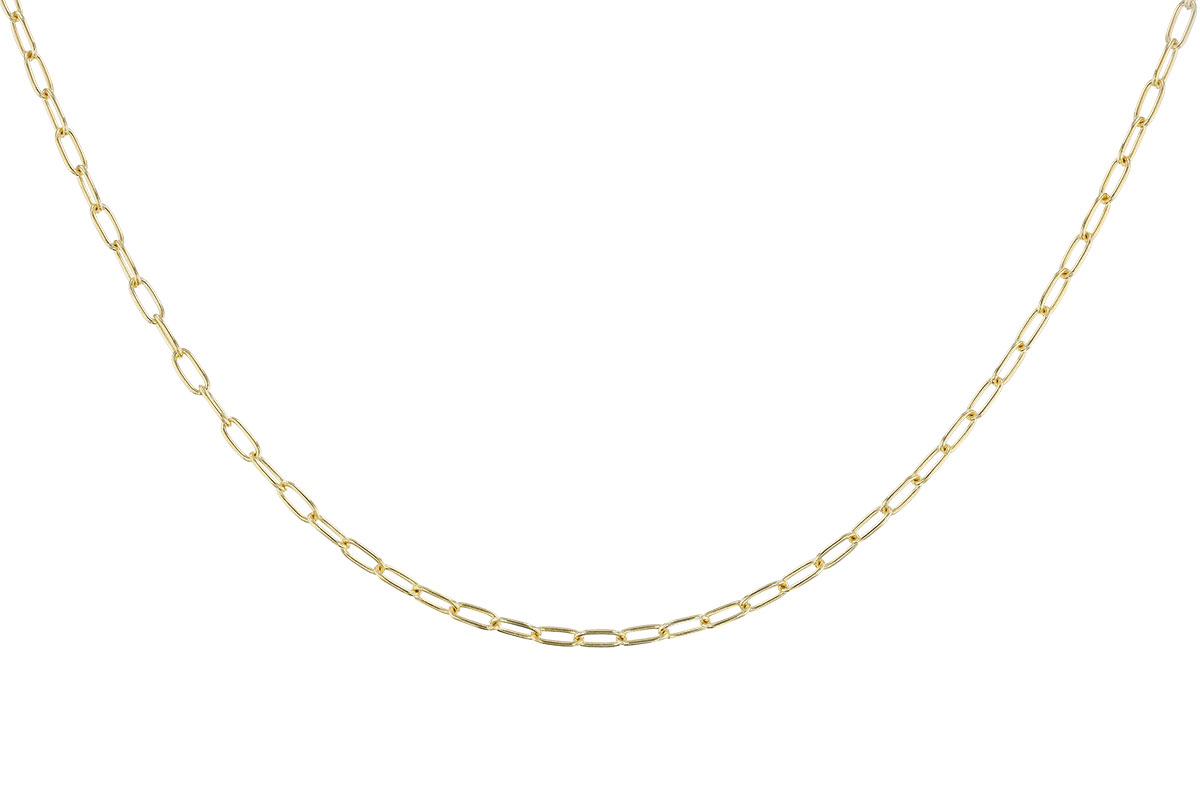 D328-96515: PAPERCLIP SM (18", 2.40MM, 14KT, LOBSTER CLASP)