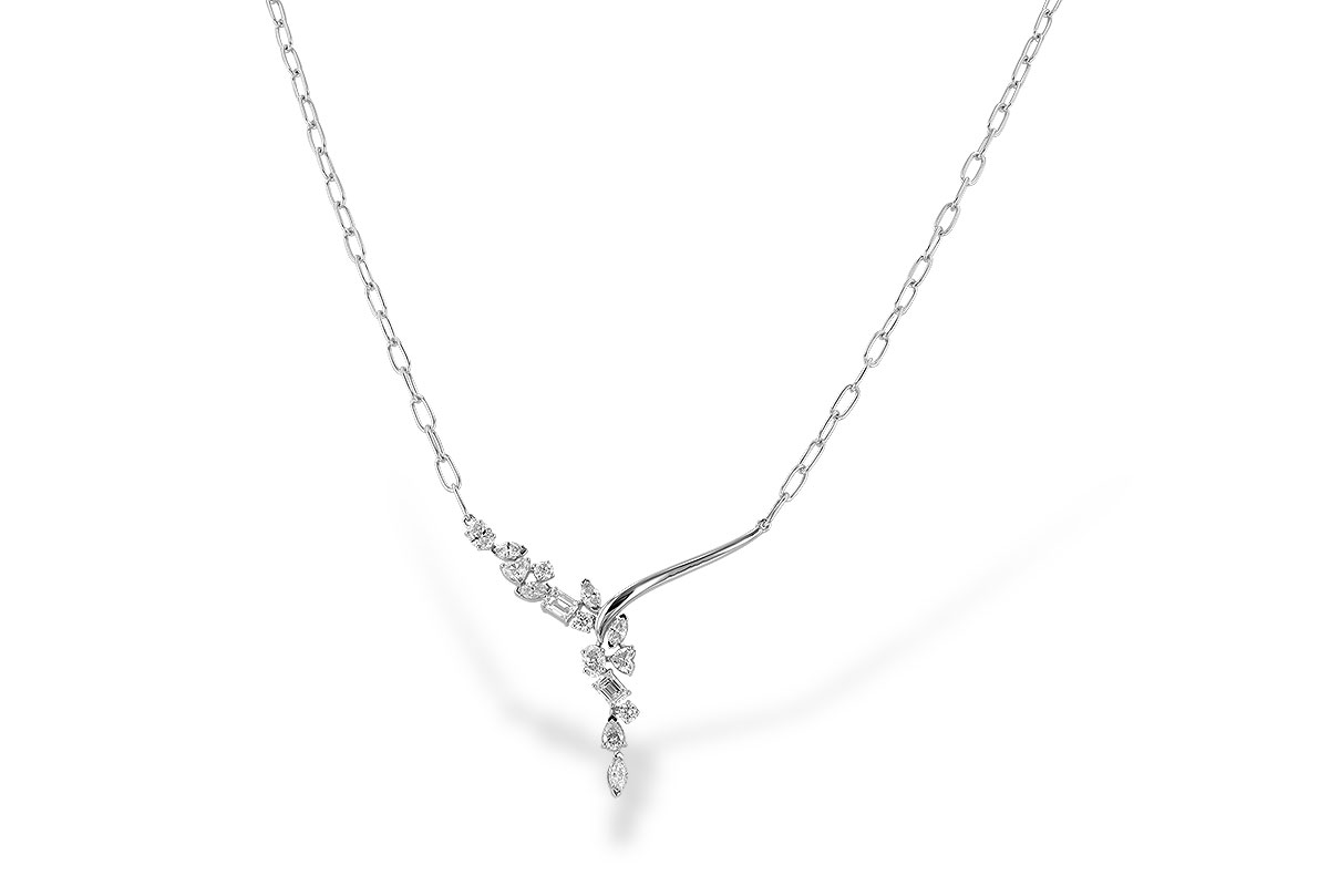 D328-97406: NECKLACE 1.22 TW FANCY CUT DIAMONDS (18")