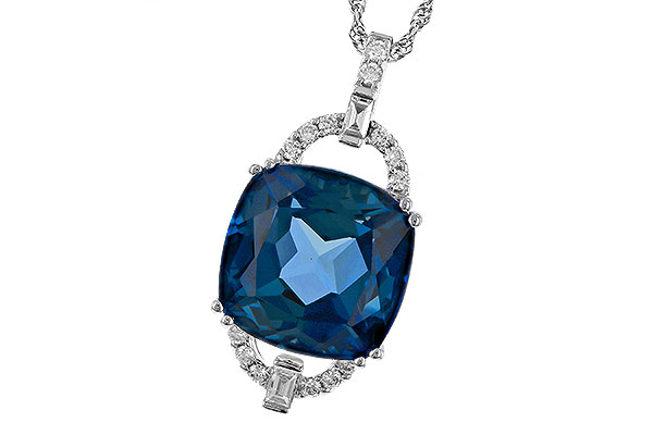 D329-82878: NECK 9.00 LONDON BLUE TOPAZ 9.20 TGW (12MM LBT)