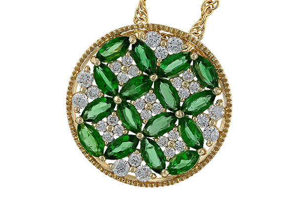 D329-83815: NECK 1.02 EMERALD TW 1.32 TGW