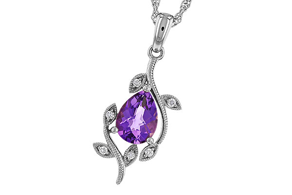 D329-84687: NECKLACE .88 AMETHYST .93 TGW (8x6MM AMY)