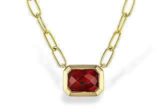 D329-87433: NECKLACE 1.45 GARNET (18")