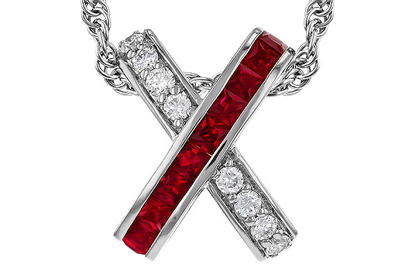 D329-90115: NECKLACE .53 TW RUBY .70 TGW