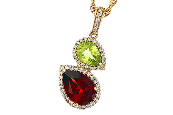 D329-90133: NECKLACE 2.74 SEMI-PREC (GAR,PER) 2.95 TGW