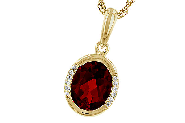 D330-73778: NECKLACE 2.02 TW GARNET 2.05 TGW (9x7 GAR)