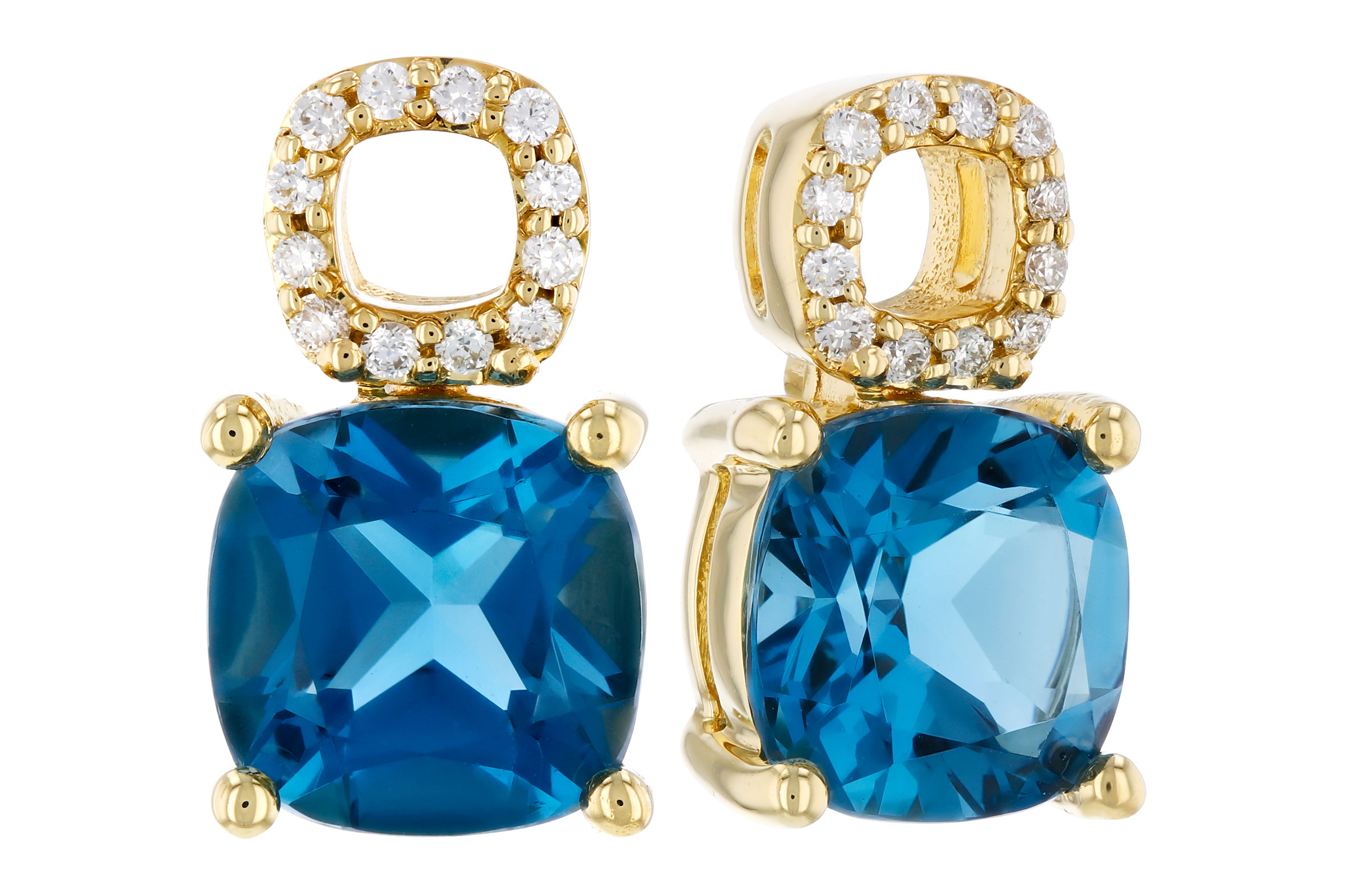 D330-74687: EARR 1.92 TW LONDON BLUE TOPAZ 1.98 TGW (6MM LBT)