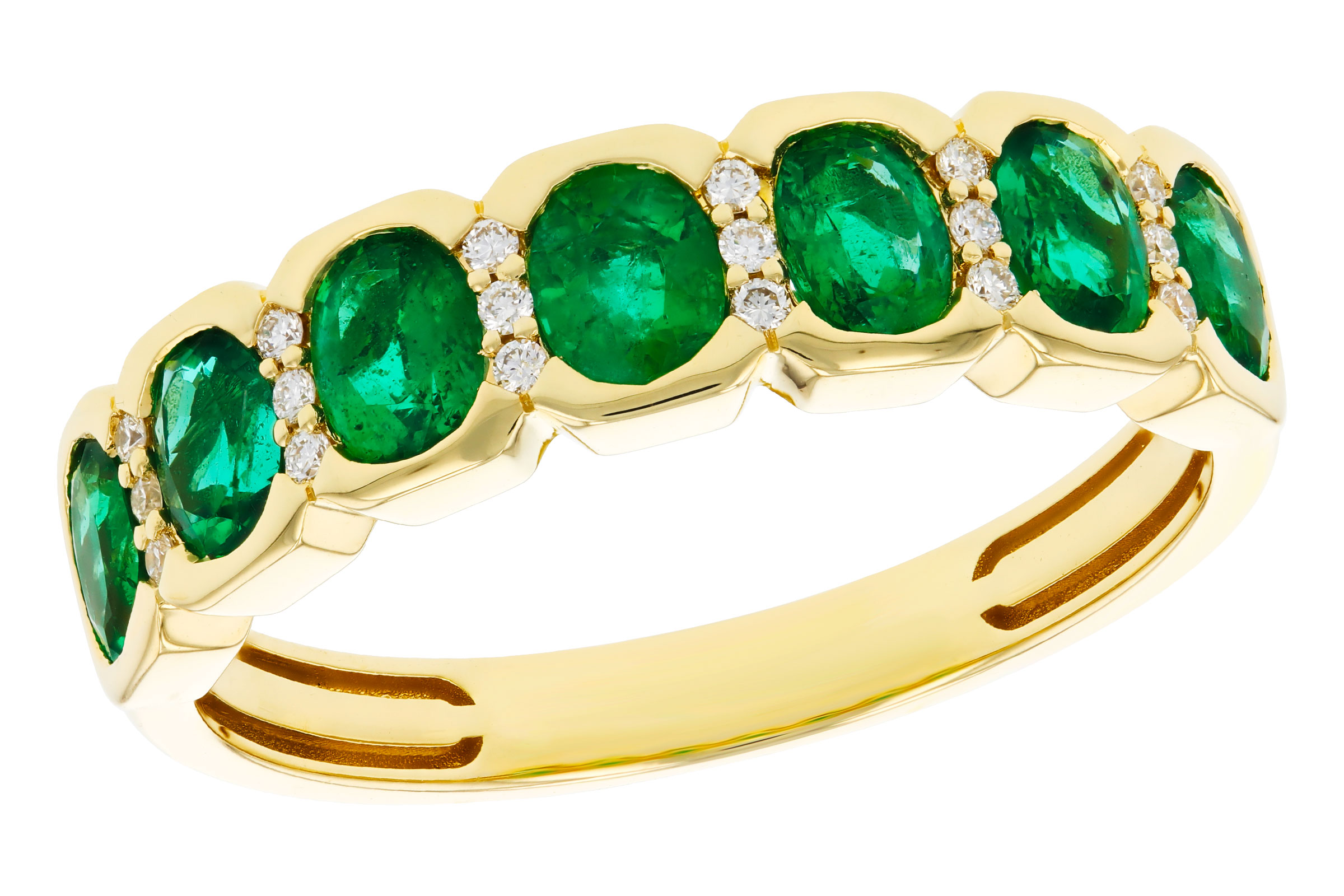 D330-74715: LDS WED RG 1.15 TW EMERALD 1.22 TGW