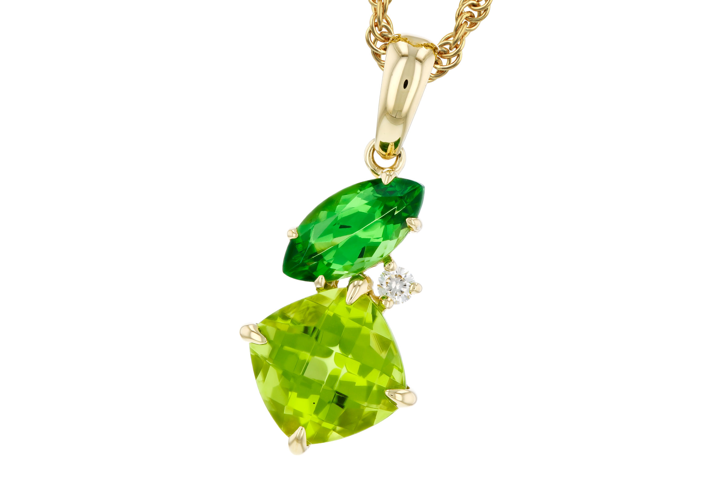 D330-75569: NECKLACE 1.97 TW SEMI-PREC (PER,TSAV) 2.00 TGW