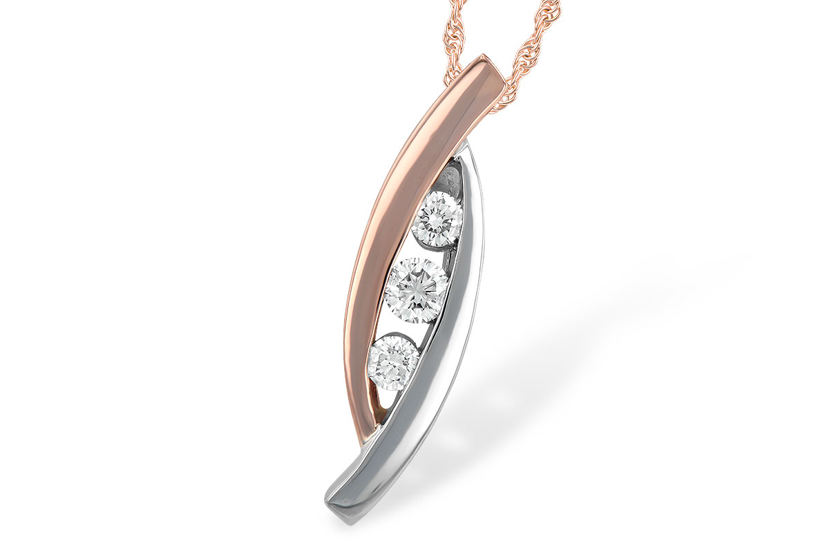 E240-75578: NECKLACE .13 BR .26 TW (D242-62869 IN ROSE & WG)