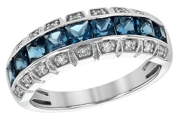 E245-27415: LDS WED RG 1.51 LONDON BLUE TOPAZ 1.60 TGW