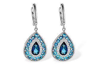 E245-31069: EARR 3.15 TW BLUE TOPAZ 3.32 TGW