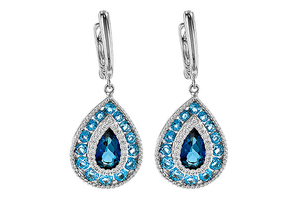 E245-31069: EARR 3.15 TW BLUE TOPAZ 3.32 TGW