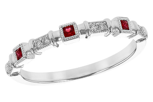 E245-34678: LDS WED RG .09 RUBY .14 TGW