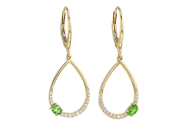 E245-34696: EARR .33 GREEN GARNET .49 TGW