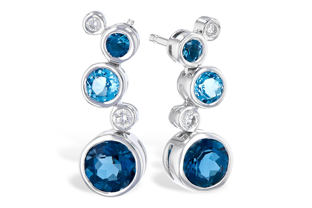 E328-06533: EARR 2.27 BLUE TOPAZ 2.40 TGW