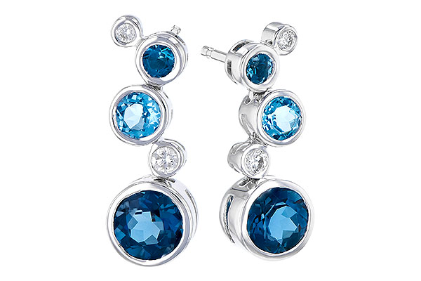 E328-06533: EARR 2.27 BLUE TOPAZ 2.40 TGW