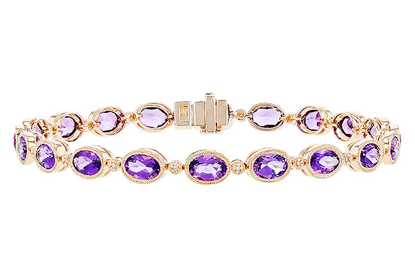 E328-92887: BRACELET 6.86 TW AMETHYST 6.90 TGW