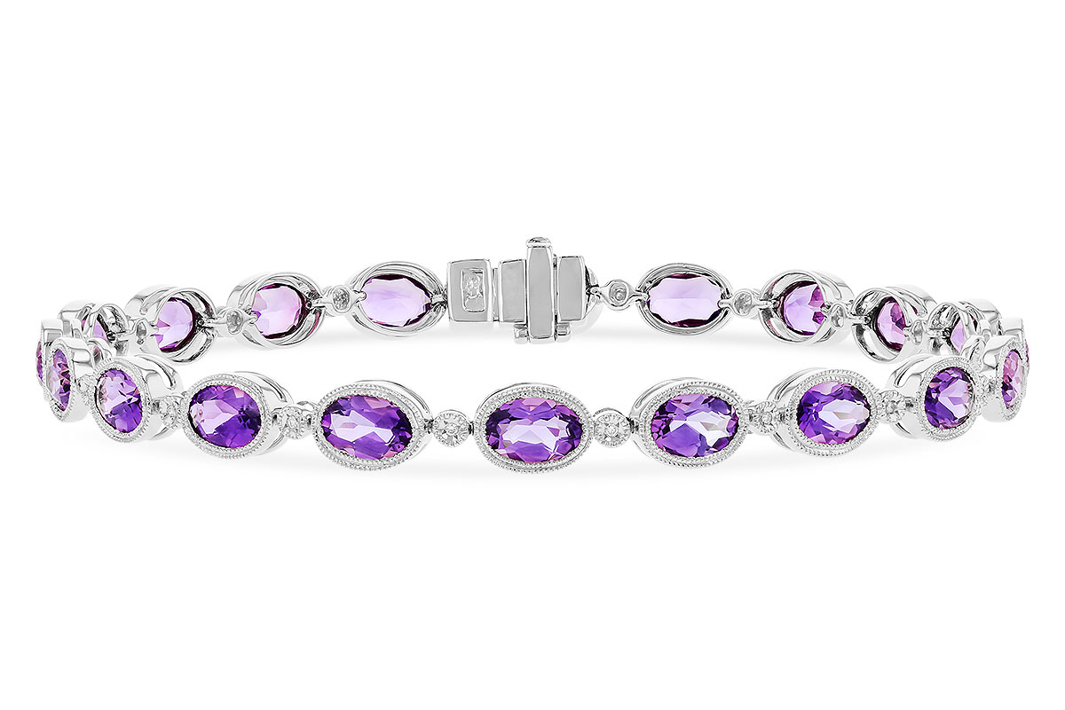 E328-92887: BRACELET 6.86 TW AMETHYST 6.90 TGW