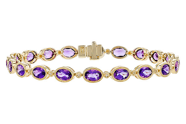 E328-92887: BRACELET 6.86 TW AMETHYST 6.90 TGW