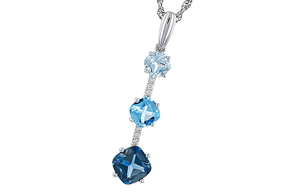 E329-82887: NECK 1.87 TW BLUE TOPAZ 1.90 TGW