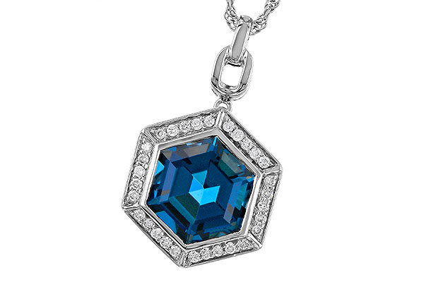 E329-83778: NECK 3.40 LONDON BLUE TOPAZ 3.55 TGW (9MM LBT)